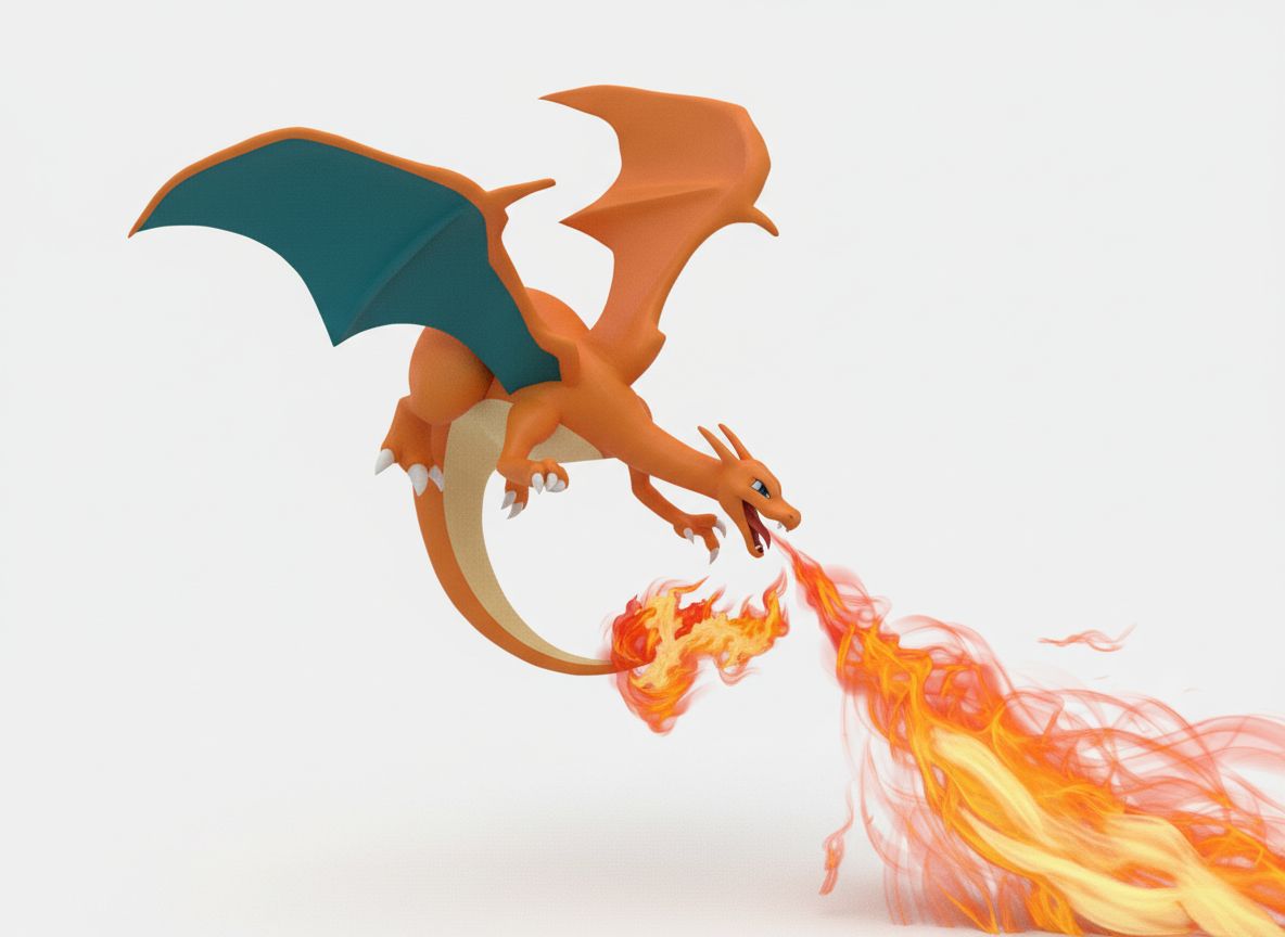 Charizard Fire Figurine STL – Free 3D Print Model | Remeshy