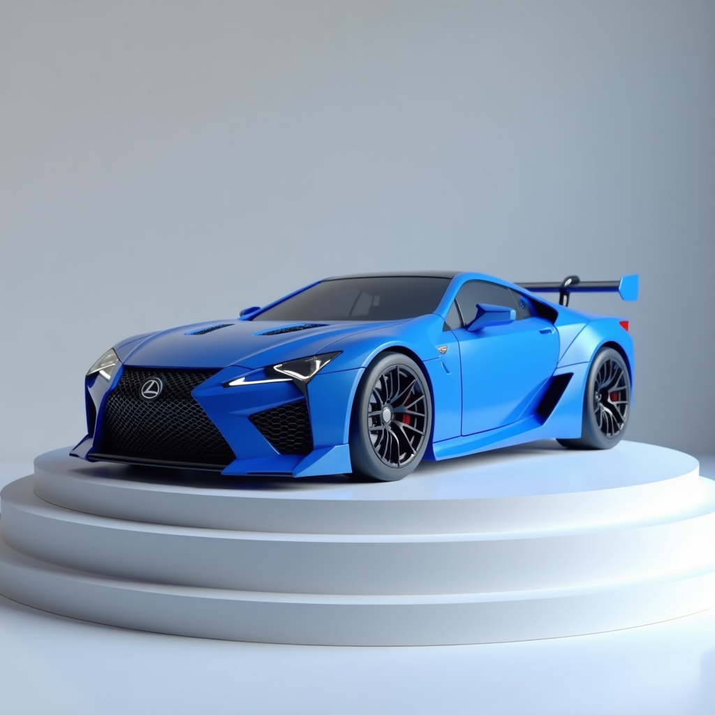 Sleek Blue LFA Lexus STL – Free 3D Print Model | Remeshy