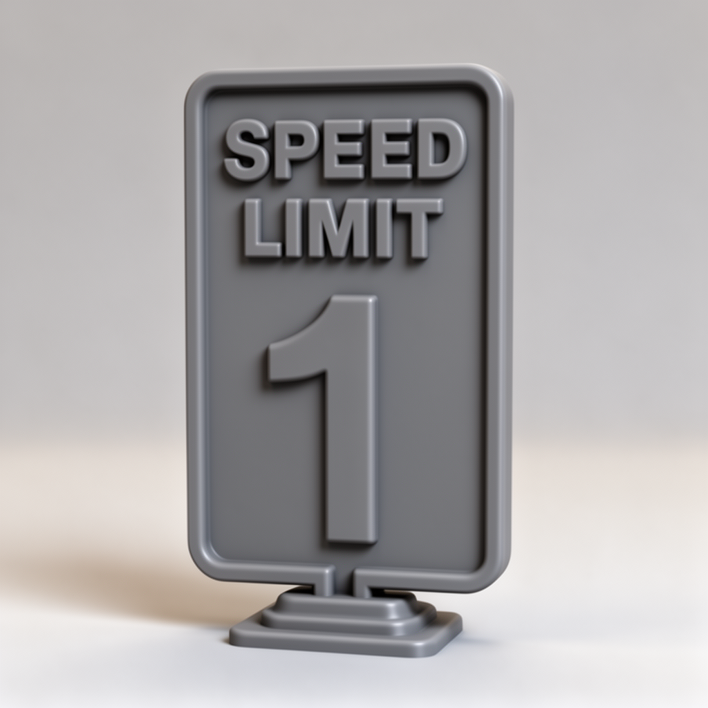 Speed Limit 1 Sign STL – Free 3D Print Model | Remeshy