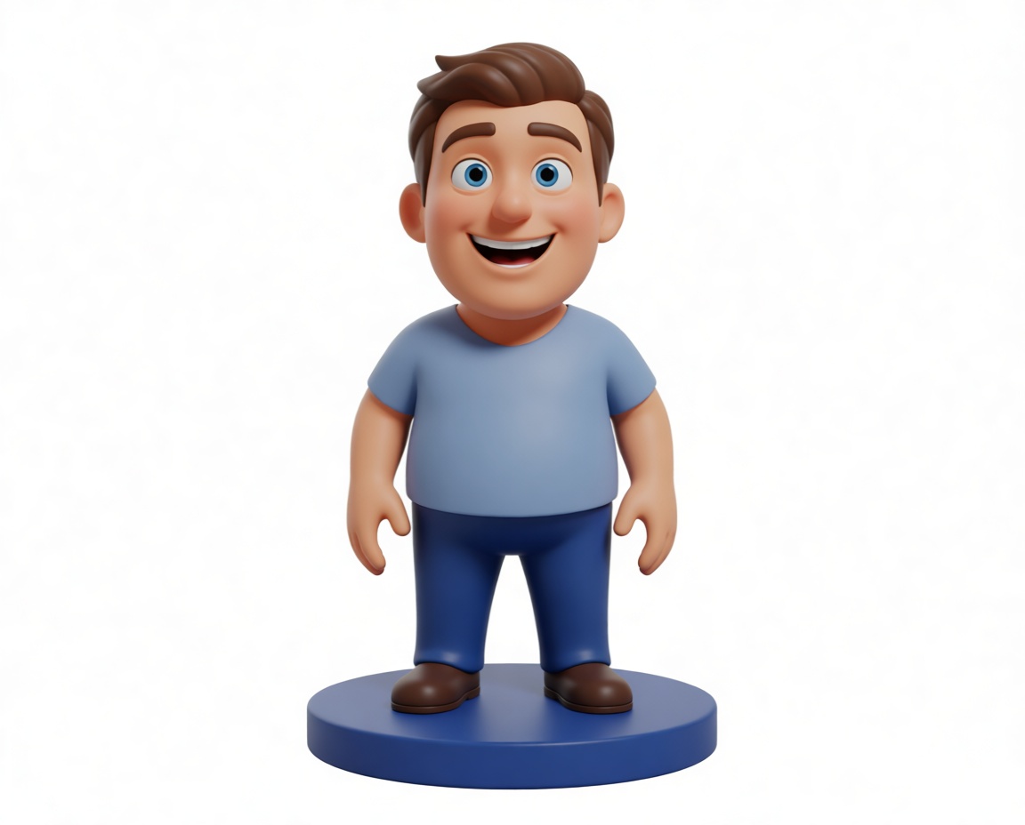 Smiling Man Figurine STL – Free 3D Print Model | Remeshy