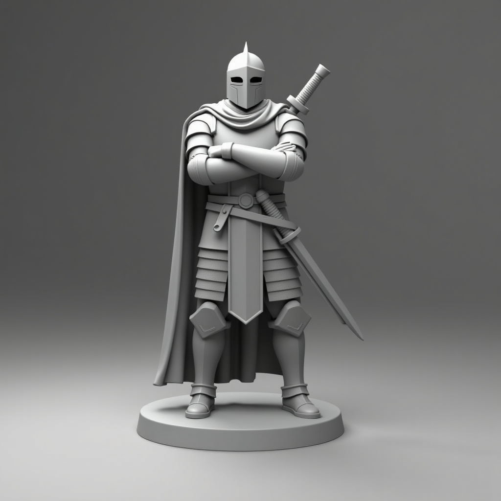 Medieval Knight Miniature STL – Free 3D Print Model | Remeshy