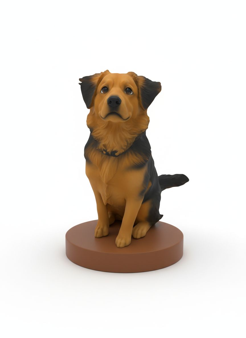German Shepherd Dog Figurine STL – Free 3D Print Model | Remeshy