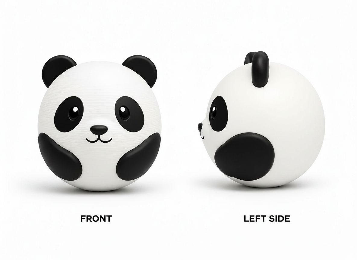 Panda Ball Figurine STL – Free 3D Print Model | Remeshy