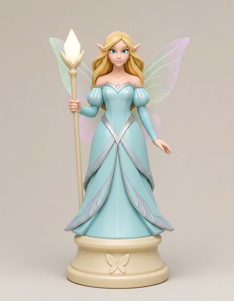 Fairy Princess Figurine STL – Free 3D Print Model | Remeshy