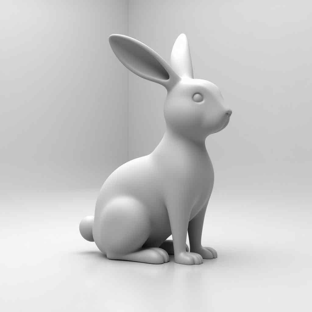 Sitting Rabbit Figure STL – Free 3D Print Model | Remeshy
