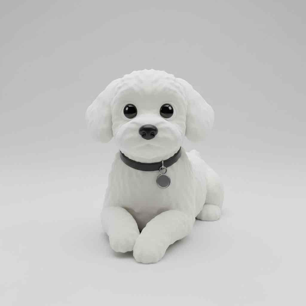 Bichon Frise Puppy Figure STL – Free 3D Print Model | Remeshy