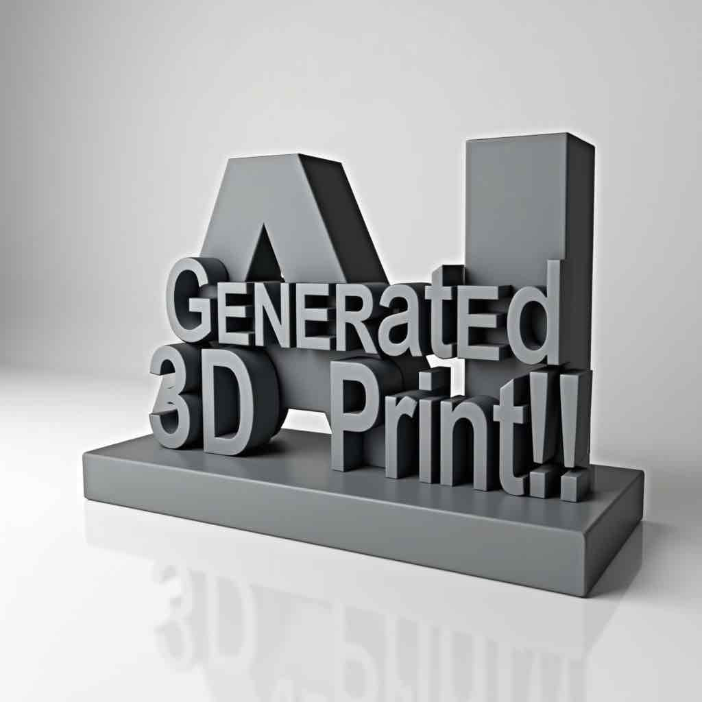 AI Generated 3D Print Sign STL – Free 3D Print Model | Remeshy
