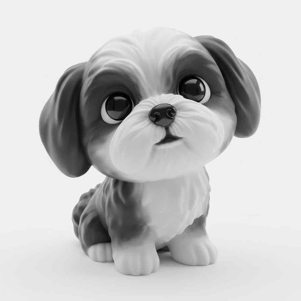 Shih Tzu Puppy Figure STL – Free 3D Print Model | Remeshy