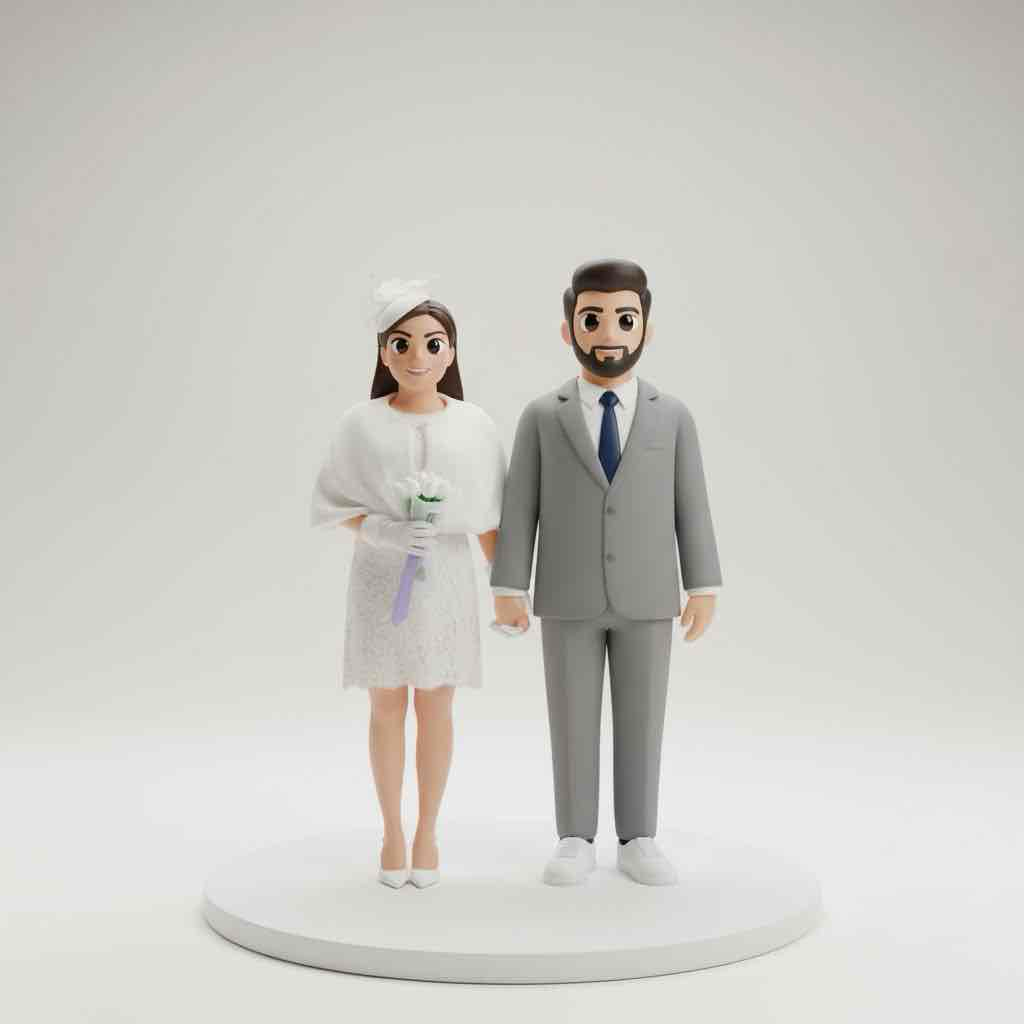 Custom Wedding Cake Topper STL – Free 3D Print Model | Remeshy