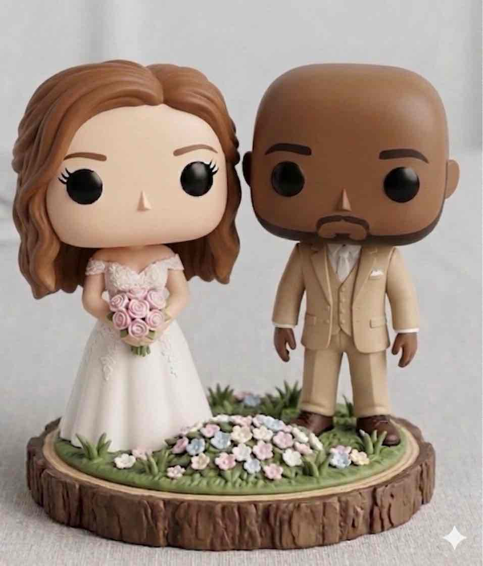 Wedding Cake Topper Figures STL – Free 3D Print Model | Remeshy