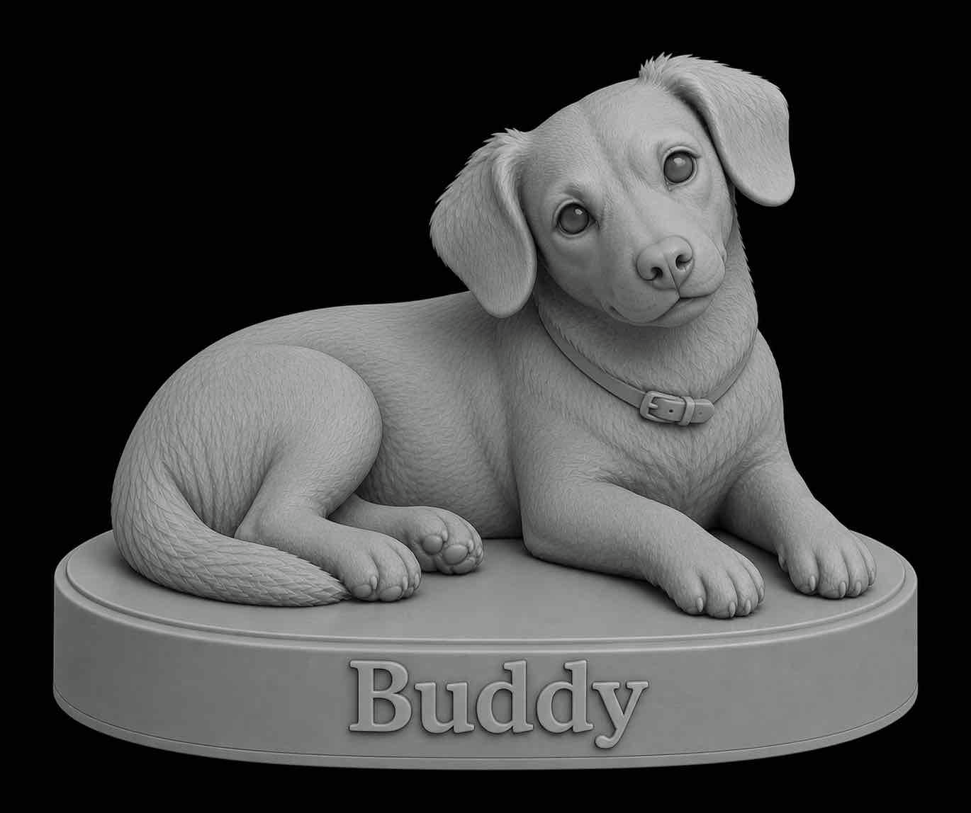 Buddy Dog Sculpture STL – Free 3D Print Model | Remeshy