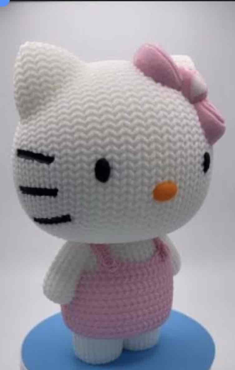 Hello Kitty Crochet Figure STL – Free 3D Print Model | Remeshy