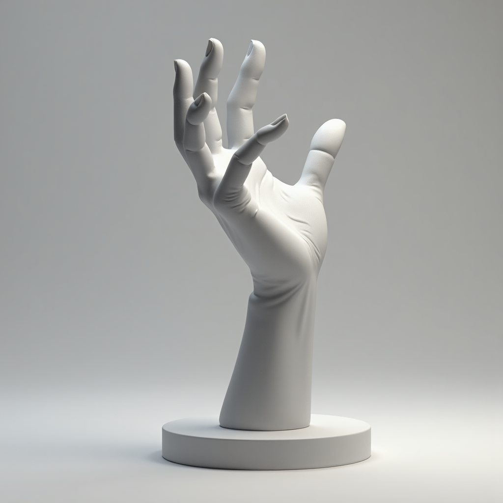 Dynamic Hand Gesture Model STL – Free 3D Print Model | Remeshy